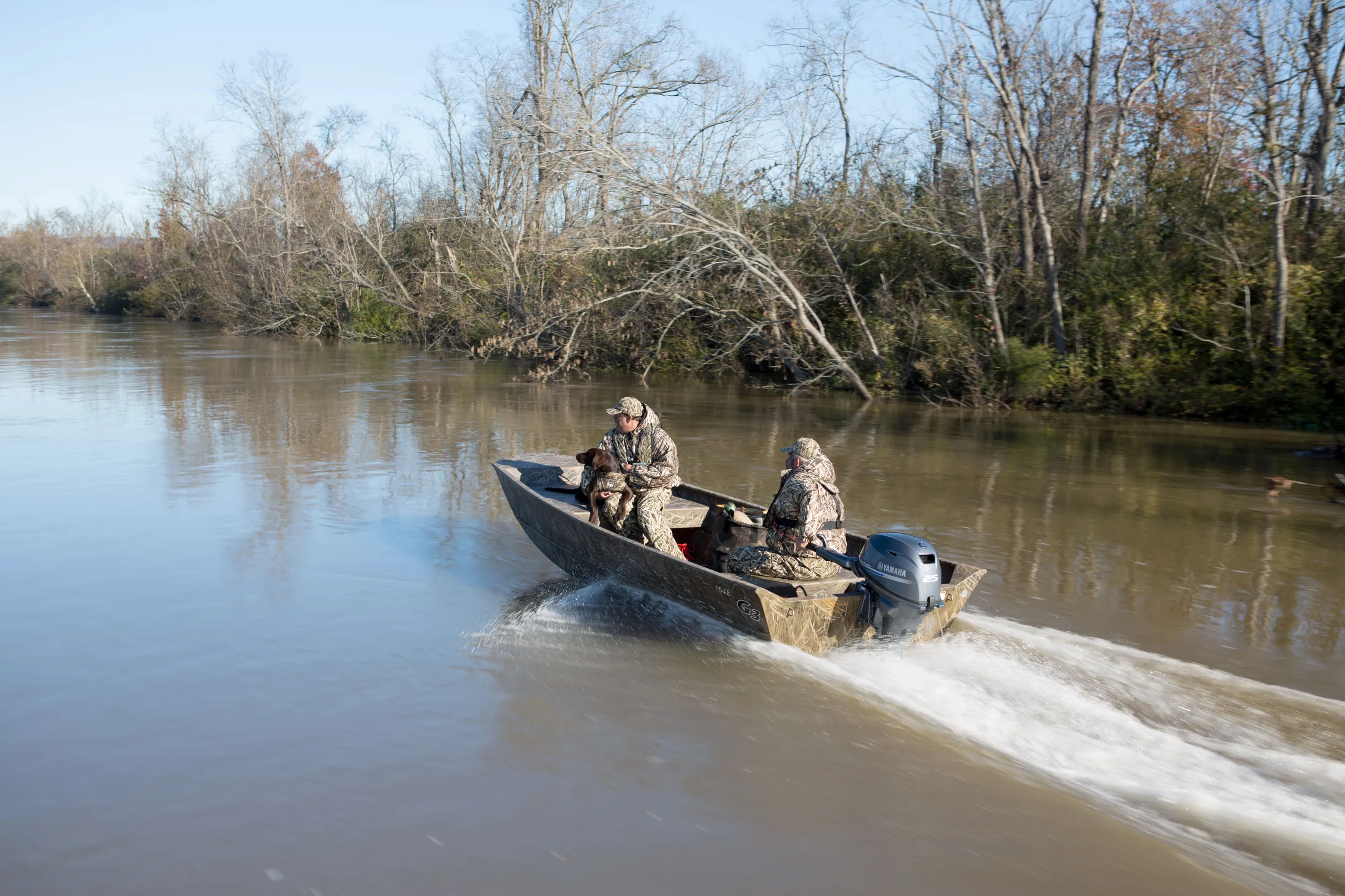 G3 duck hunting boat with Yamaha outboard